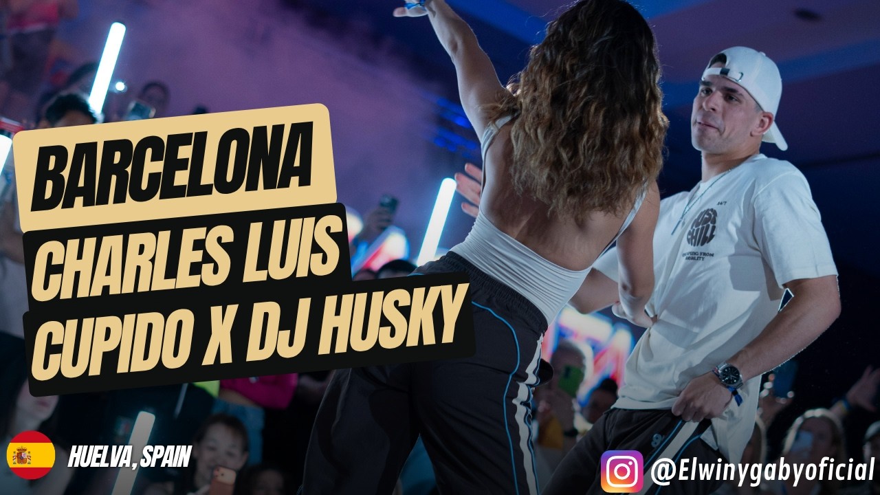 Elwin y Gaby dancing “Barcelona” on stage